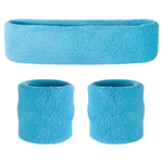 Neon Blue Headbands & Wristbands