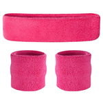 Neon Pink Headbands & Wristbands