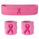 Pink Ribbon Headbands & Wristbands